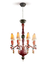 Ivy And Seed 8 Lights Chandelier, Red Coral (US)